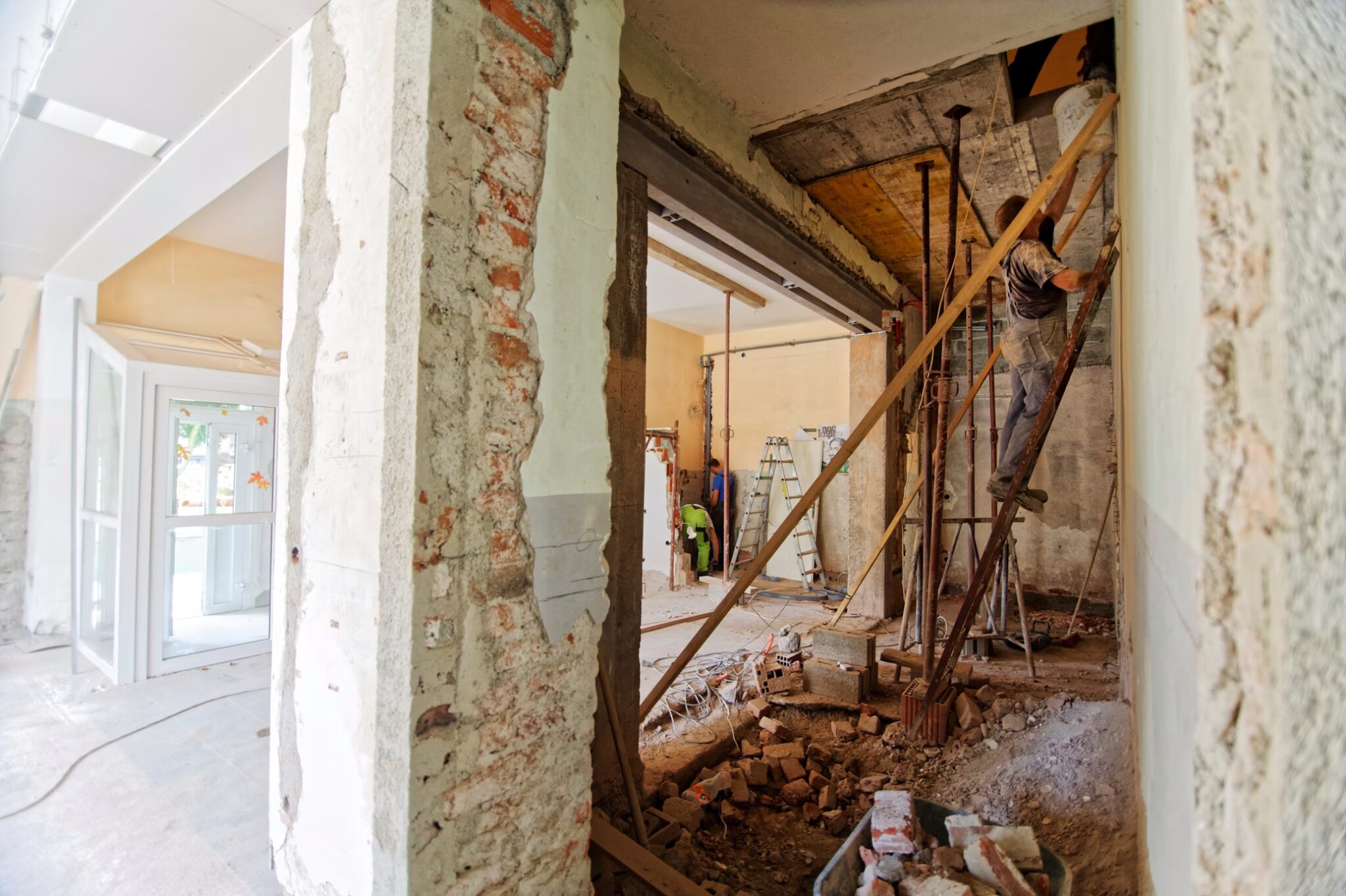 verbouwingen worden aangebracht aan een woning